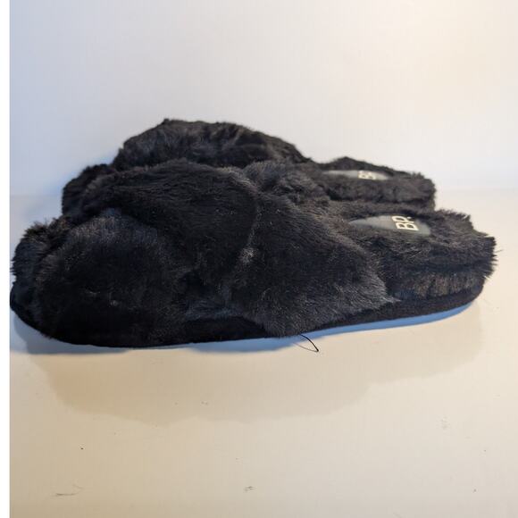 NORDSTROM BP Plush Faux Fur Open Toe Slippers Women's Large (9-10) - Picture 5 of 12